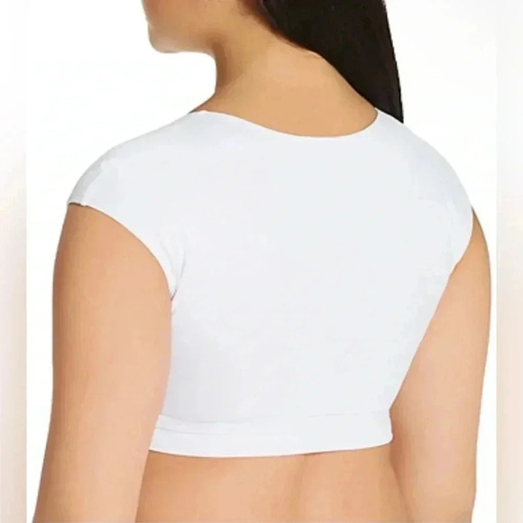 Bleu Rod Beattie Kore Tie Front Cap Sleeve Crop Swim Top and Bottom Size 14 - Picture 3 of 8